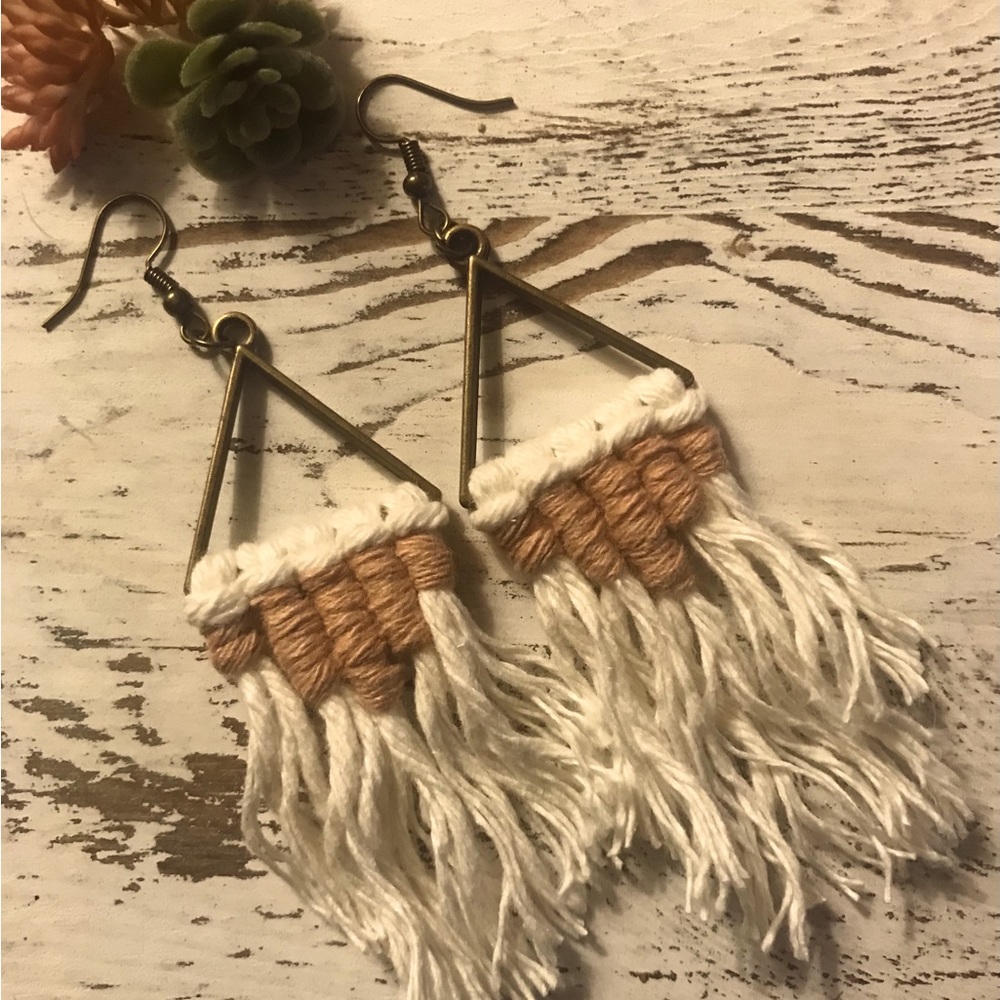 Handmade Macrame Boho Style Earrings